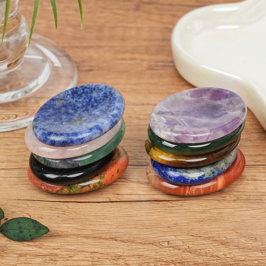 Natural Crystal Worry Stone,Palm Stone