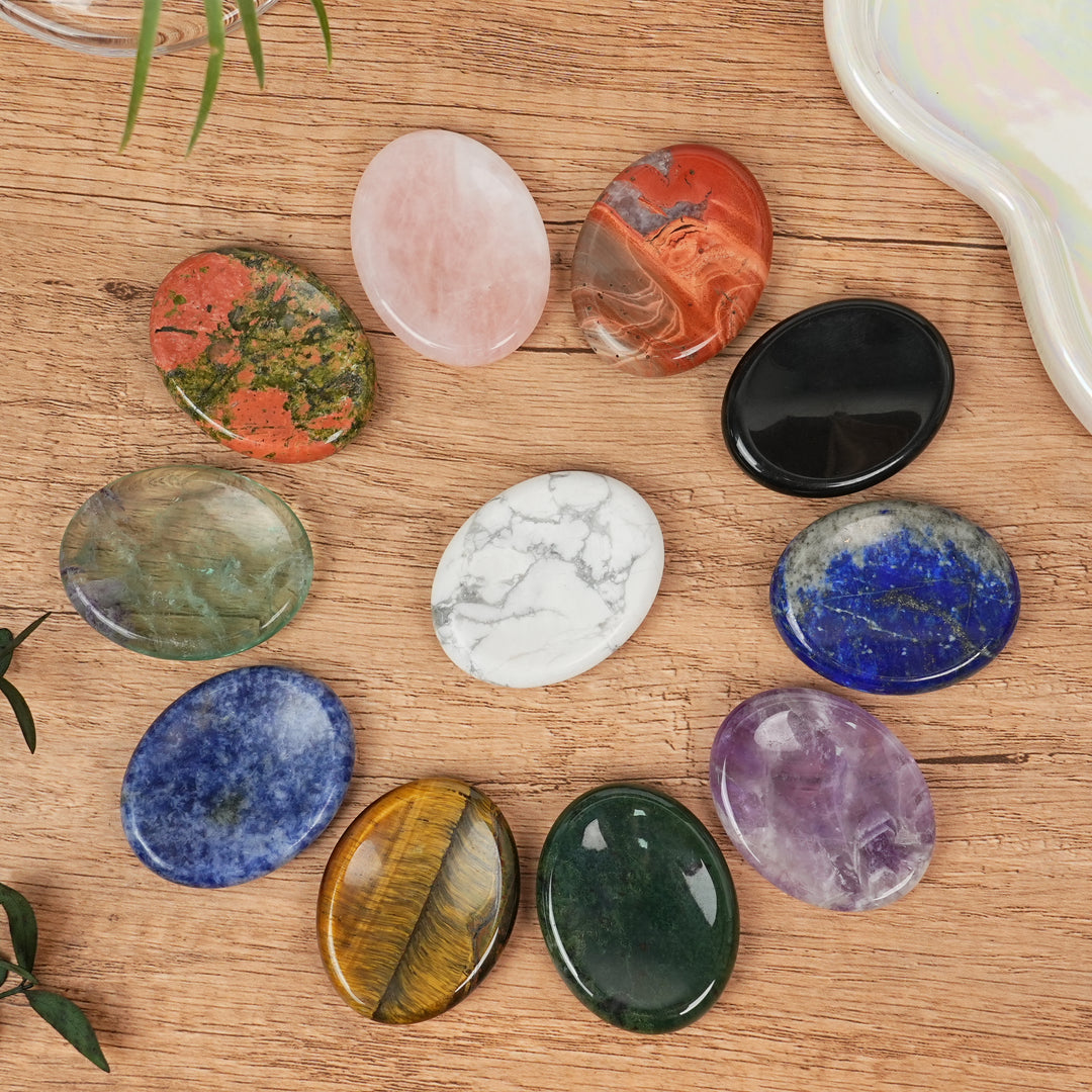 Natural Crystal Worry Stone,Palm Stone