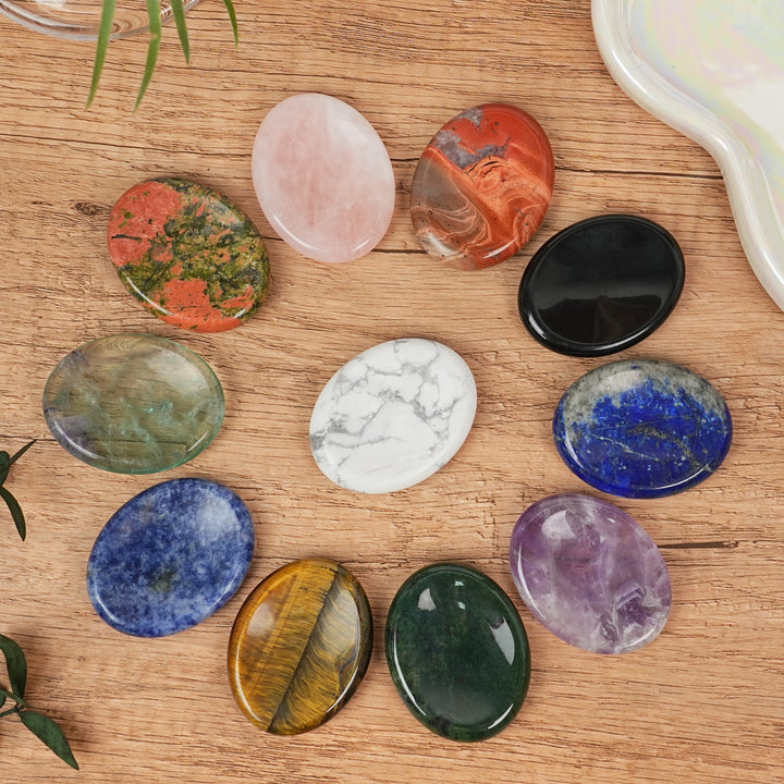 Natural Crystal Worry Stone,Palm Stone