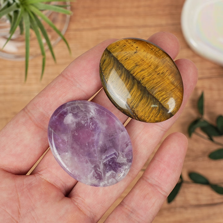 Natural Crystal Worry Stone,Palm Stone