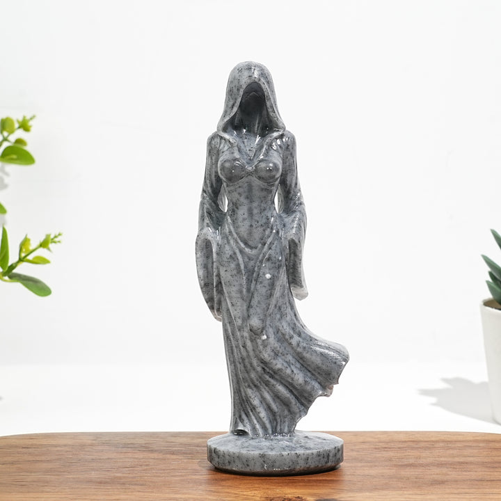 Natural Crystal Ghost Lady Carving
