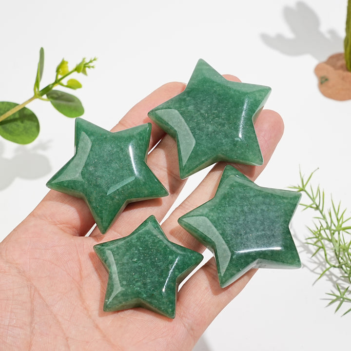 Natural Carving Green Aventurine Star