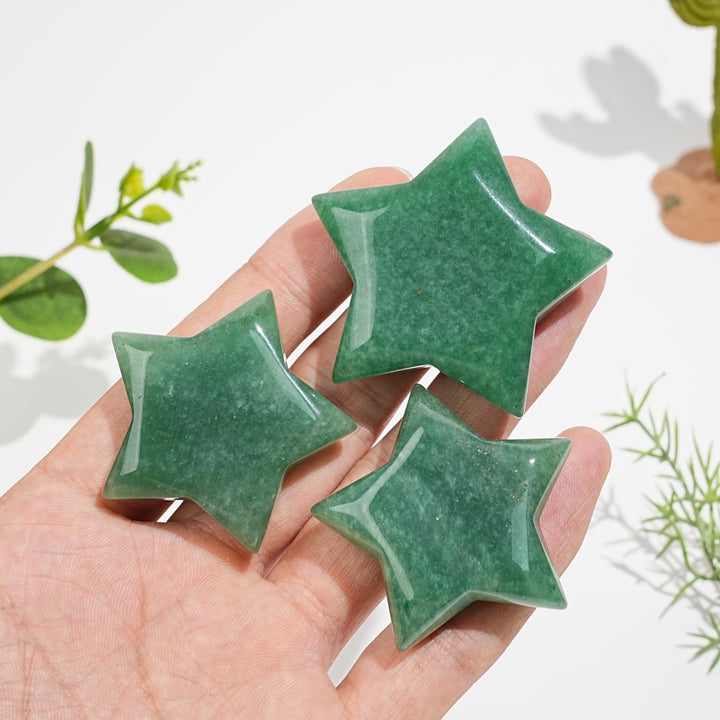 Natural Carving Green Aventurine Star