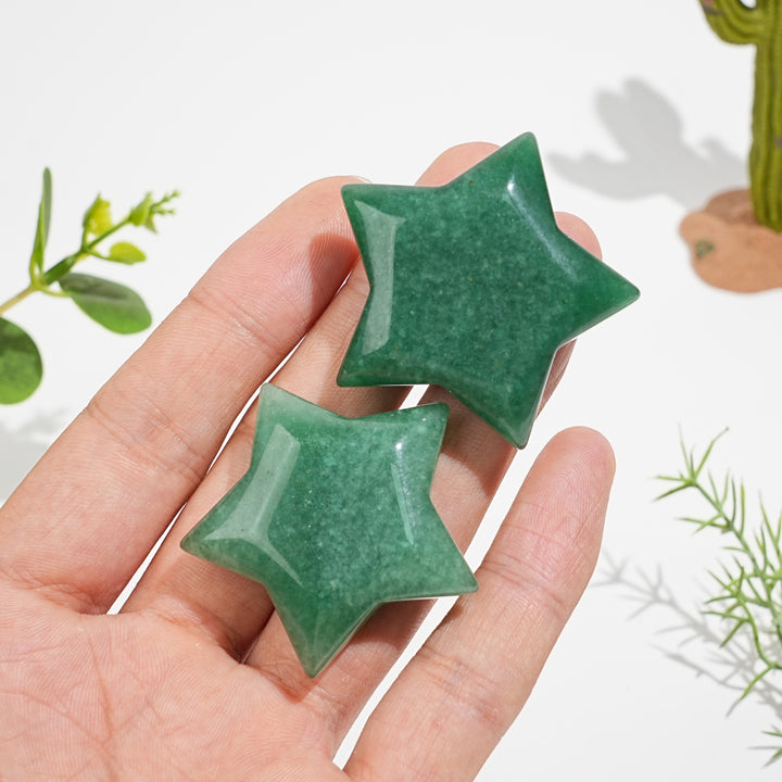 Natural Carving Green Aventurine Star