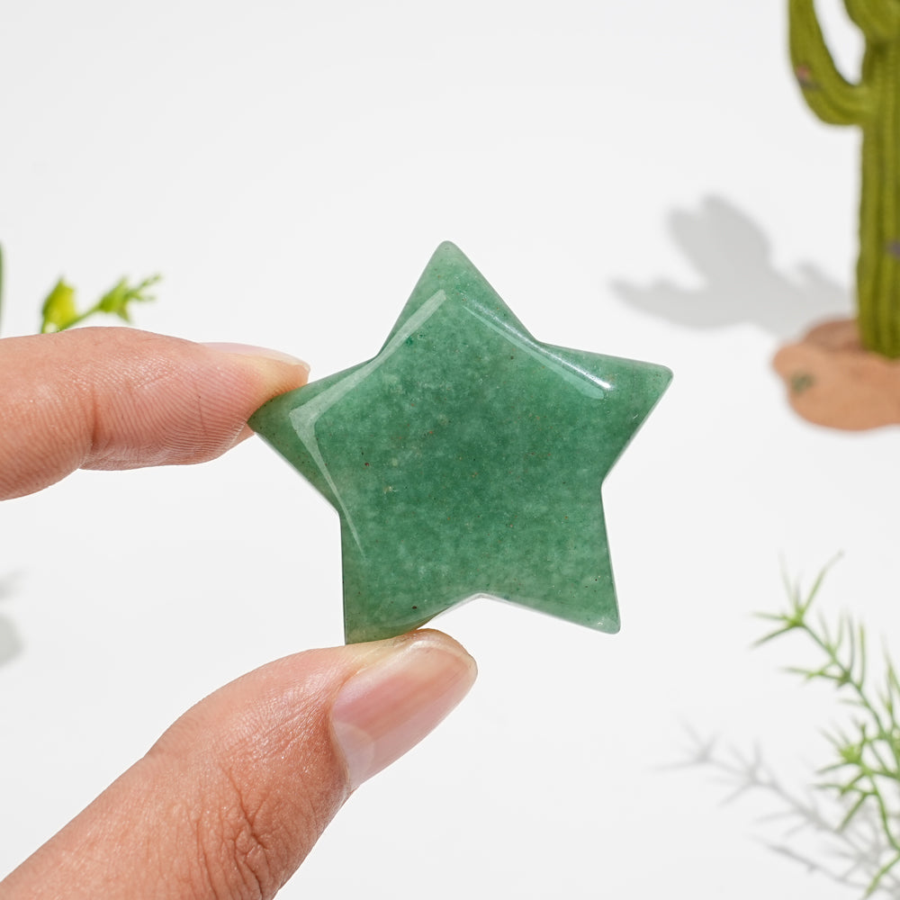 Natural Carving Green Aventurine Star