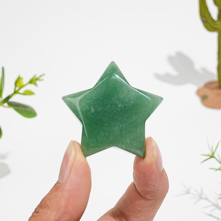 Natural Carving Green Aventurine Star