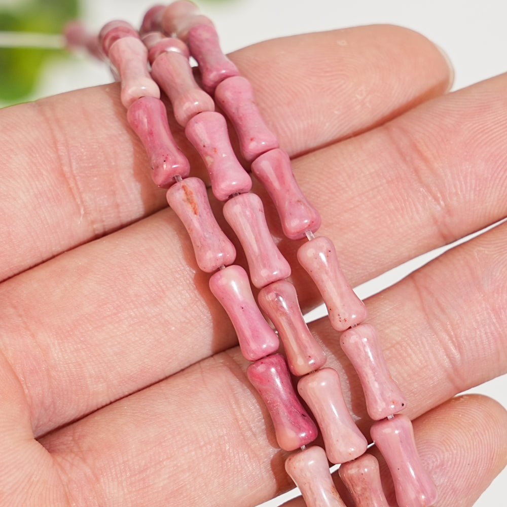 Natural Crystal Bamboo-Joint Bead Strand