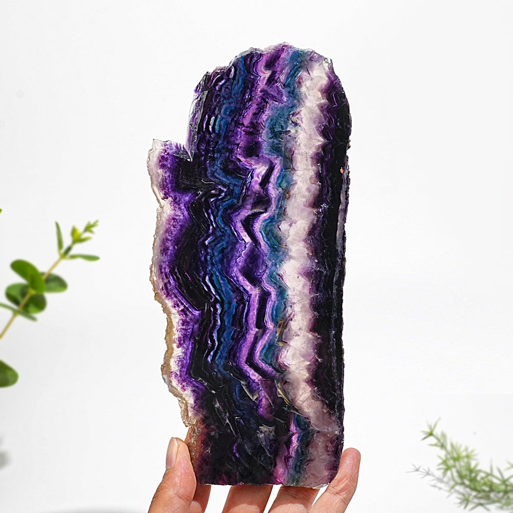 Unique,Natural Crystal Stunning Fluorite Slice