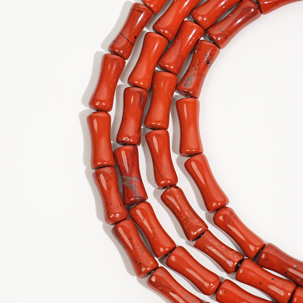 Natural Crystal Bamboo-Joint Bead Strand