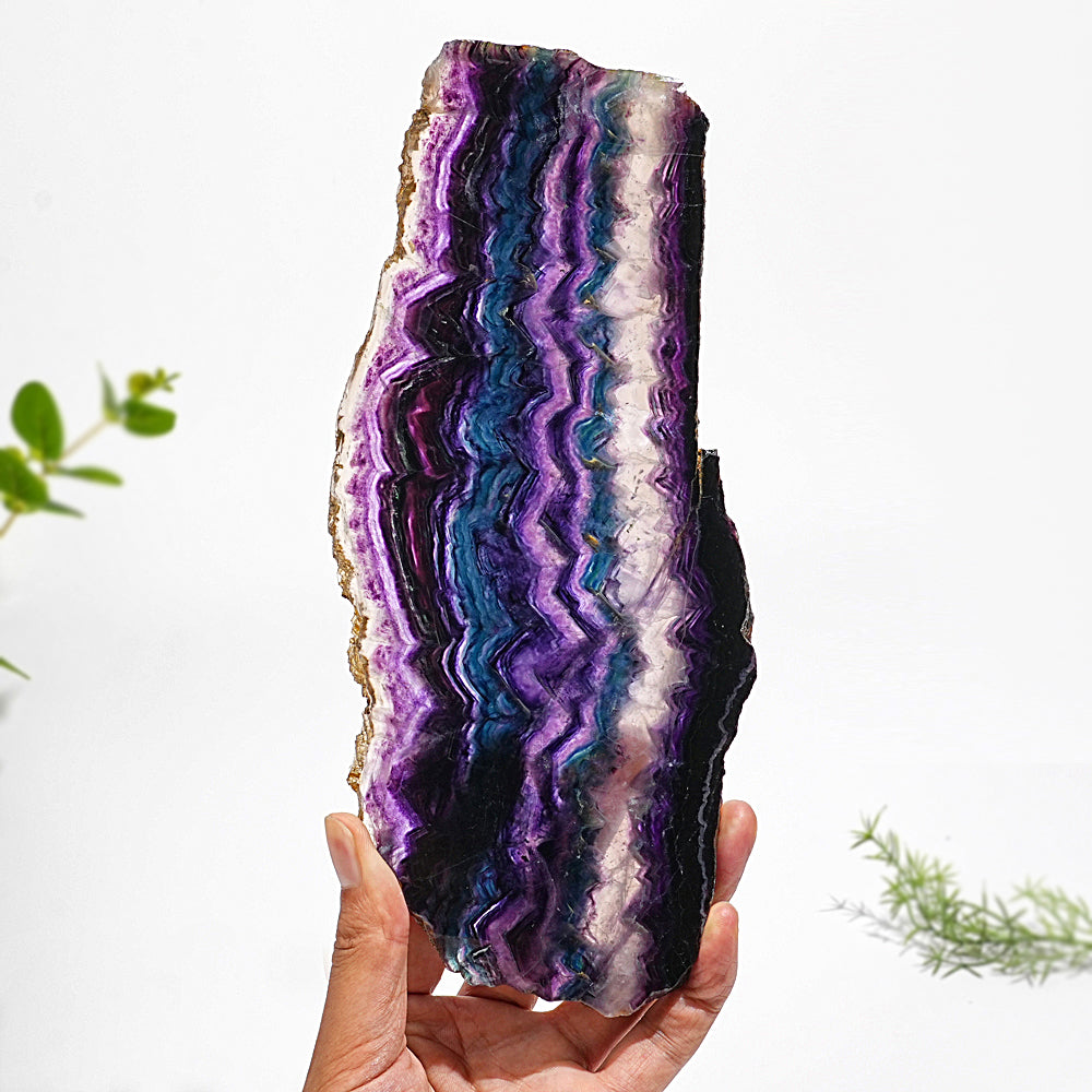 Unique,Natural Crystal Stunning Fluorite Slice