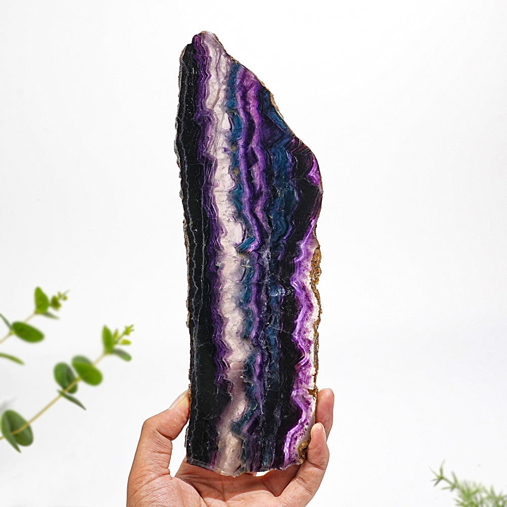 Unique,Natural Crystal Stunning Fluorite Slice
