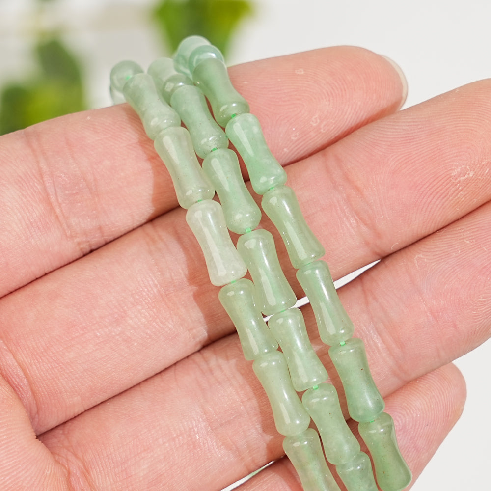 Natural Crystal Bamboo-Joint Bead Strand