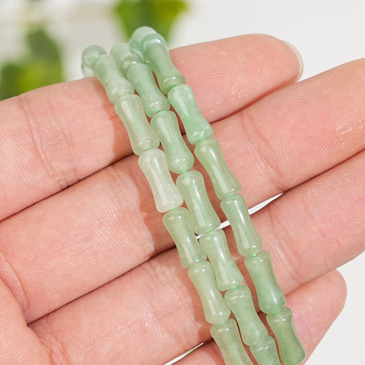 Natural Crystal Bamboo-Joint Bead Strand
