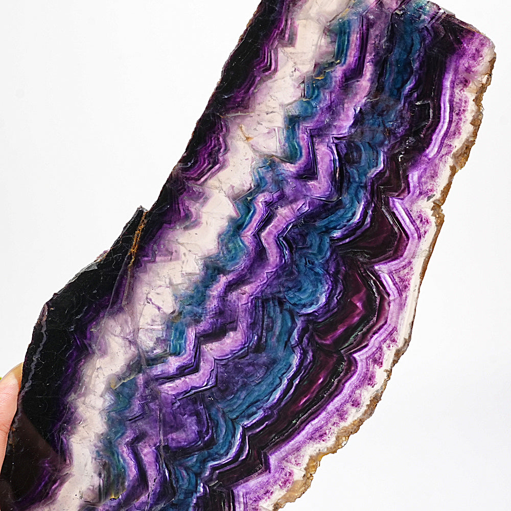 Unique,Natural Crystal Stunning Fluorite Slice