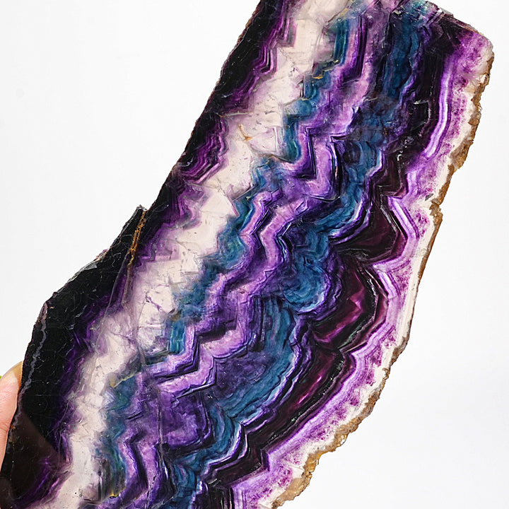 Unique,Natural Crystal Stunning Fluorite Slice