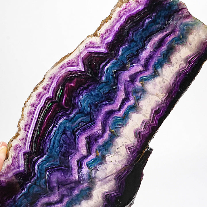 Unique,Natural Crystal Stunning Fluorite Slice