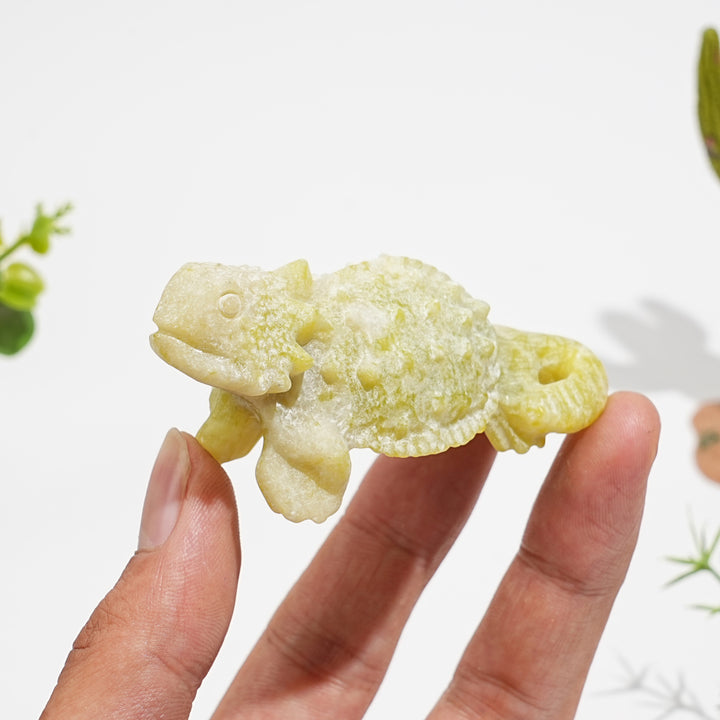 Natural Crystal Lizard Carving