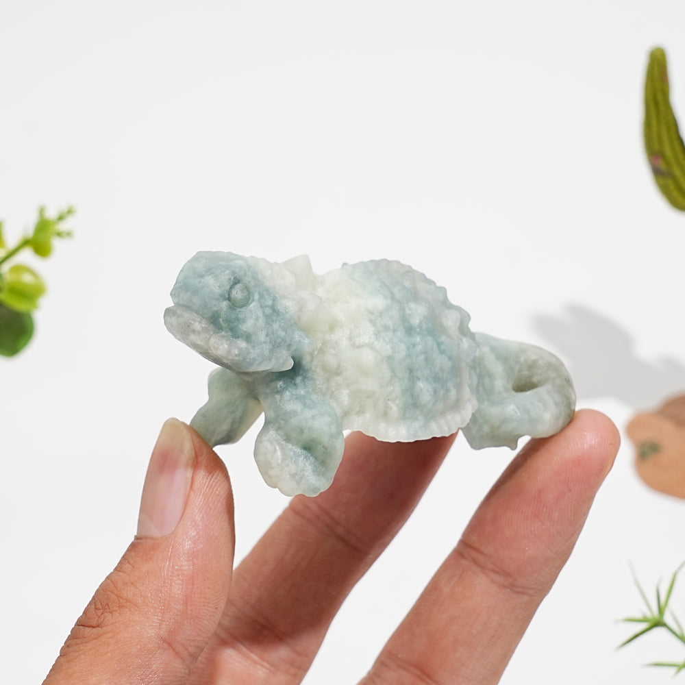 Natural Crystal Lizard Carving