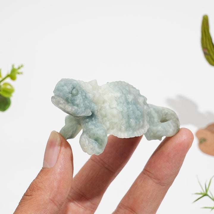 Natural Crystal Lizard Carving