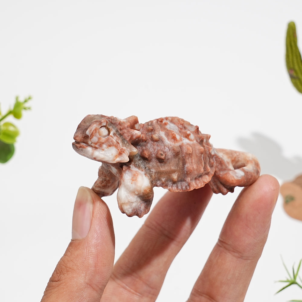 Natural Crystal Lizard Carving