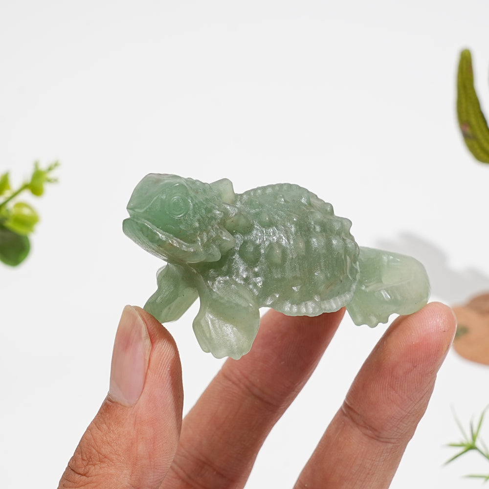 Natural Crystal Lizard Carving