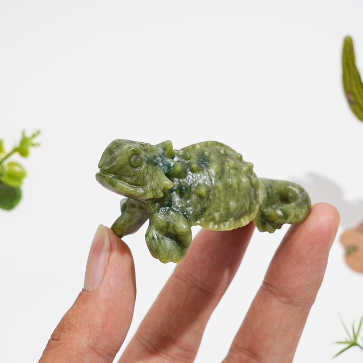 Natural Crystal Lizard Carving