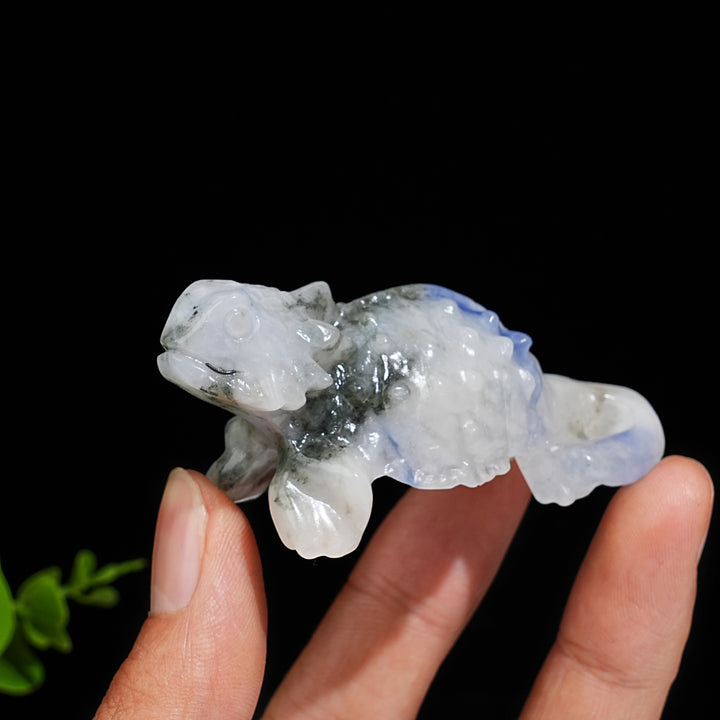 Natural Crystal Lizard Carving