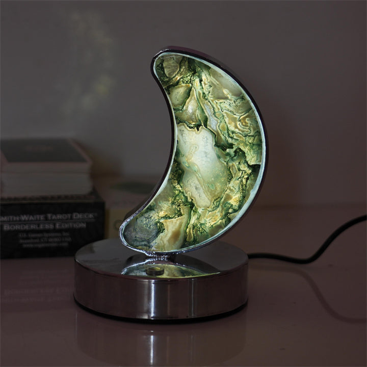 Lampe en agate mousse