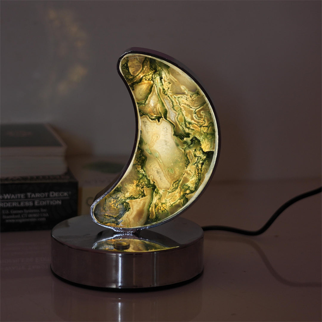 Lampe en agate mousse