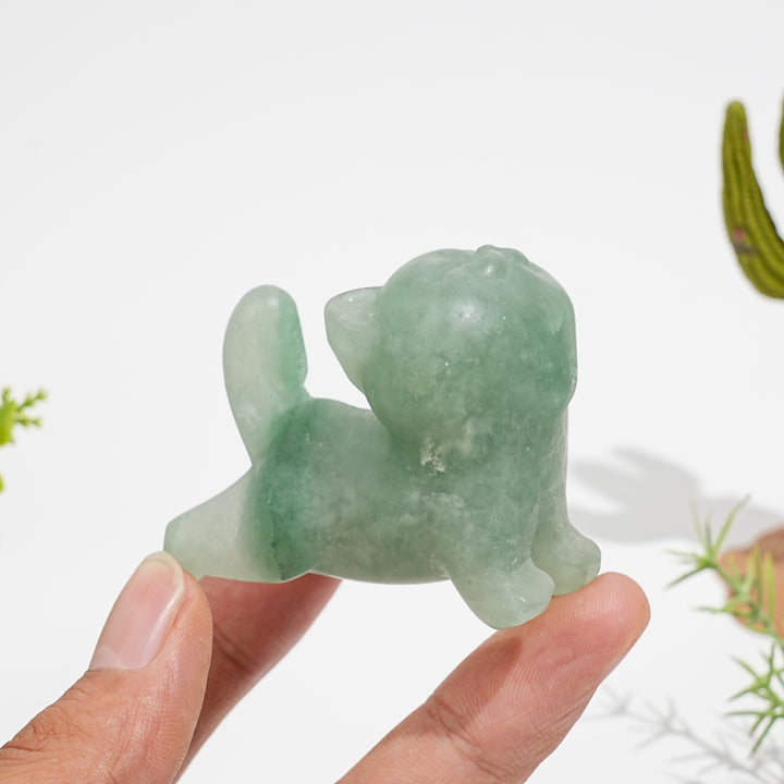 Natural Crystal Stretching Upward Cat Carving