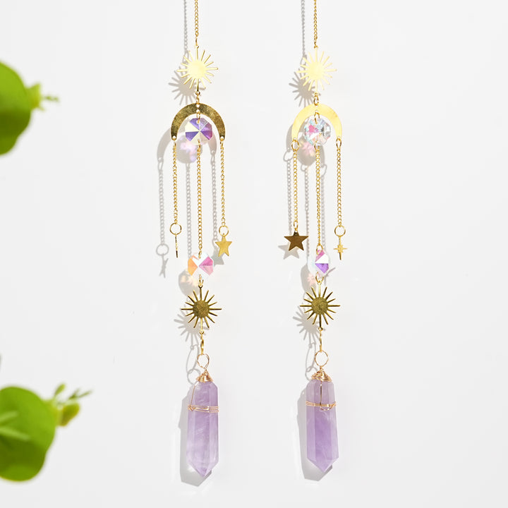 Natural Crystal Double-Point Suncatcher