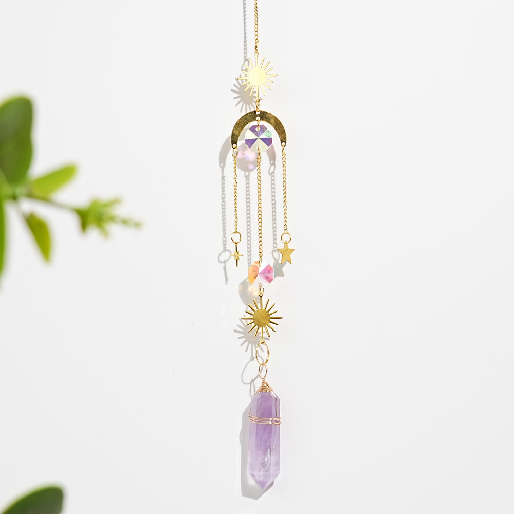 Natural Crystal Double-Point Suncatcher