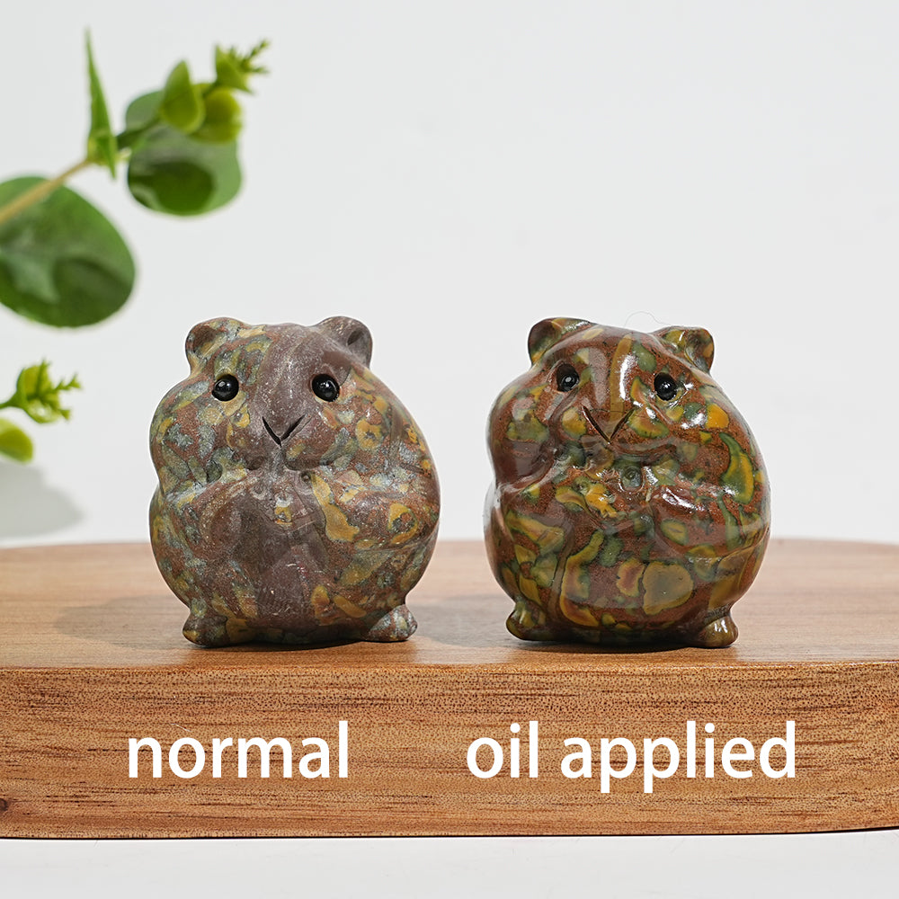 Natural Crystal Carving Chubby Hamster