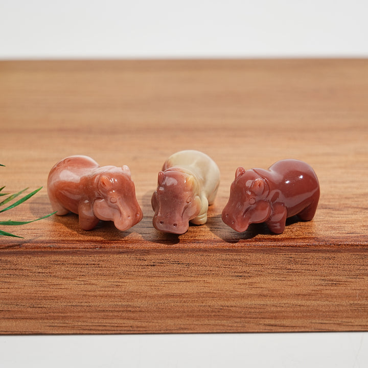 Natural Crystal Lovely Carving Alashan Agate Hippo