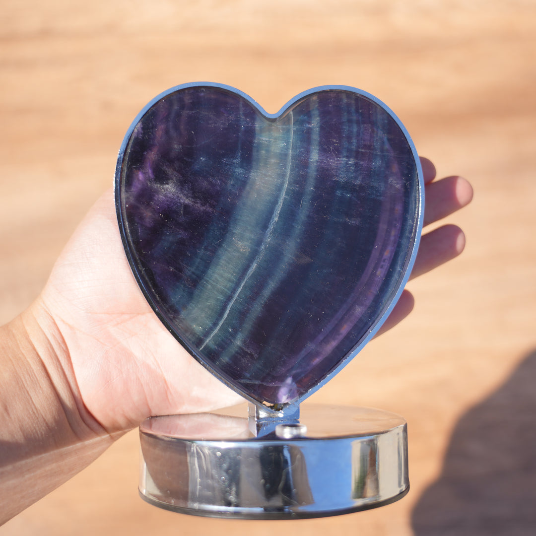 Lampe en fluorite arc-en-ciel