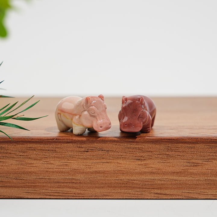 Natural Crystal Lovely Carving Alashan Agate Hippo