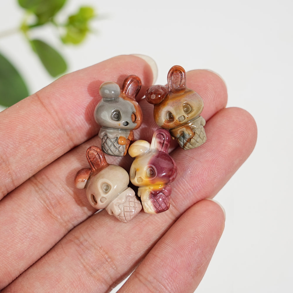 Natural Crystal Whimsical Ice Cream Bunny