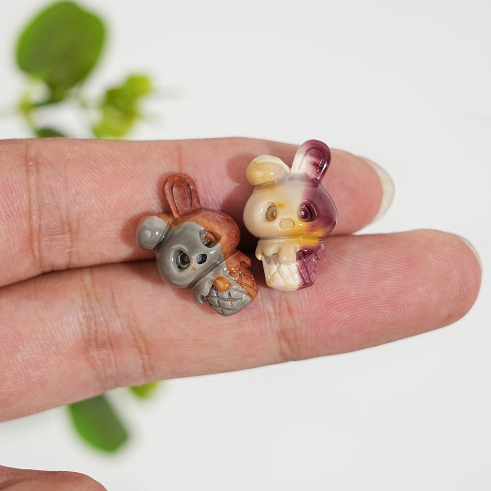 Natural Crystal Whimsical Ice Cream Bunny