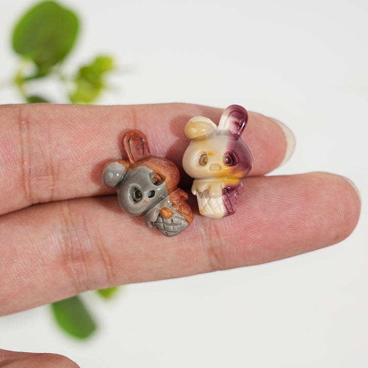 Natural Crystal Whimsical Ice Cream Bunny