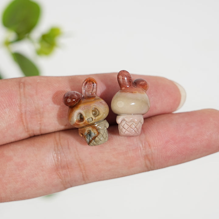 Natural Crystal Whimsical Ice Cream Bunny