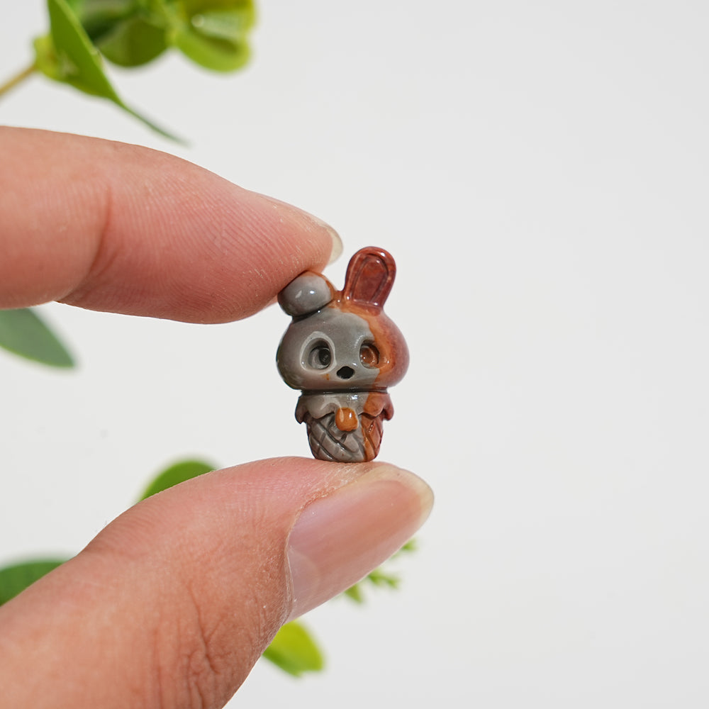 Natural Crystal Whimsical Ice Cream Bunny