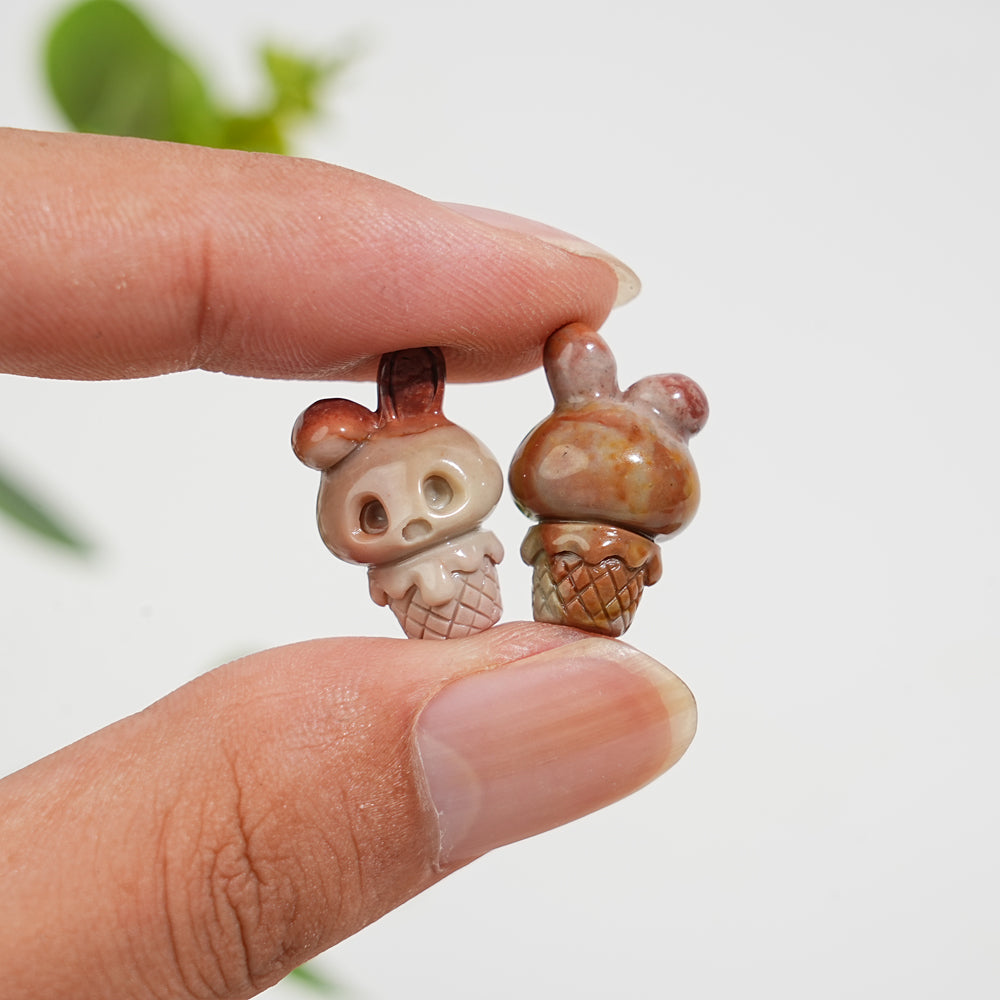 Natural Crystal Whimsical Ice Cream Bunny