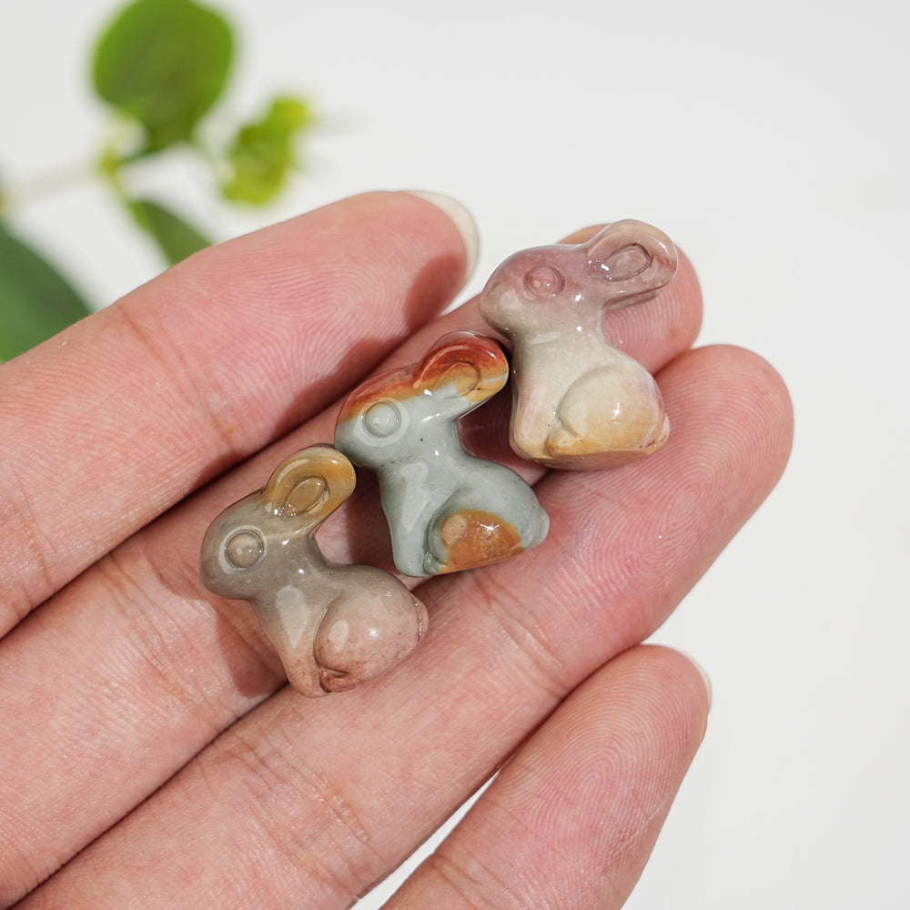 Natural Crystal Alashan Agate Rabbit