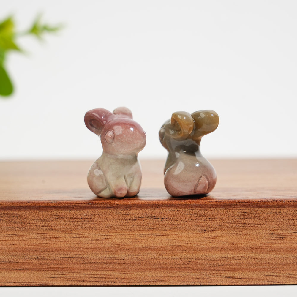 Natural Crystal Alashan Agate Rabbit