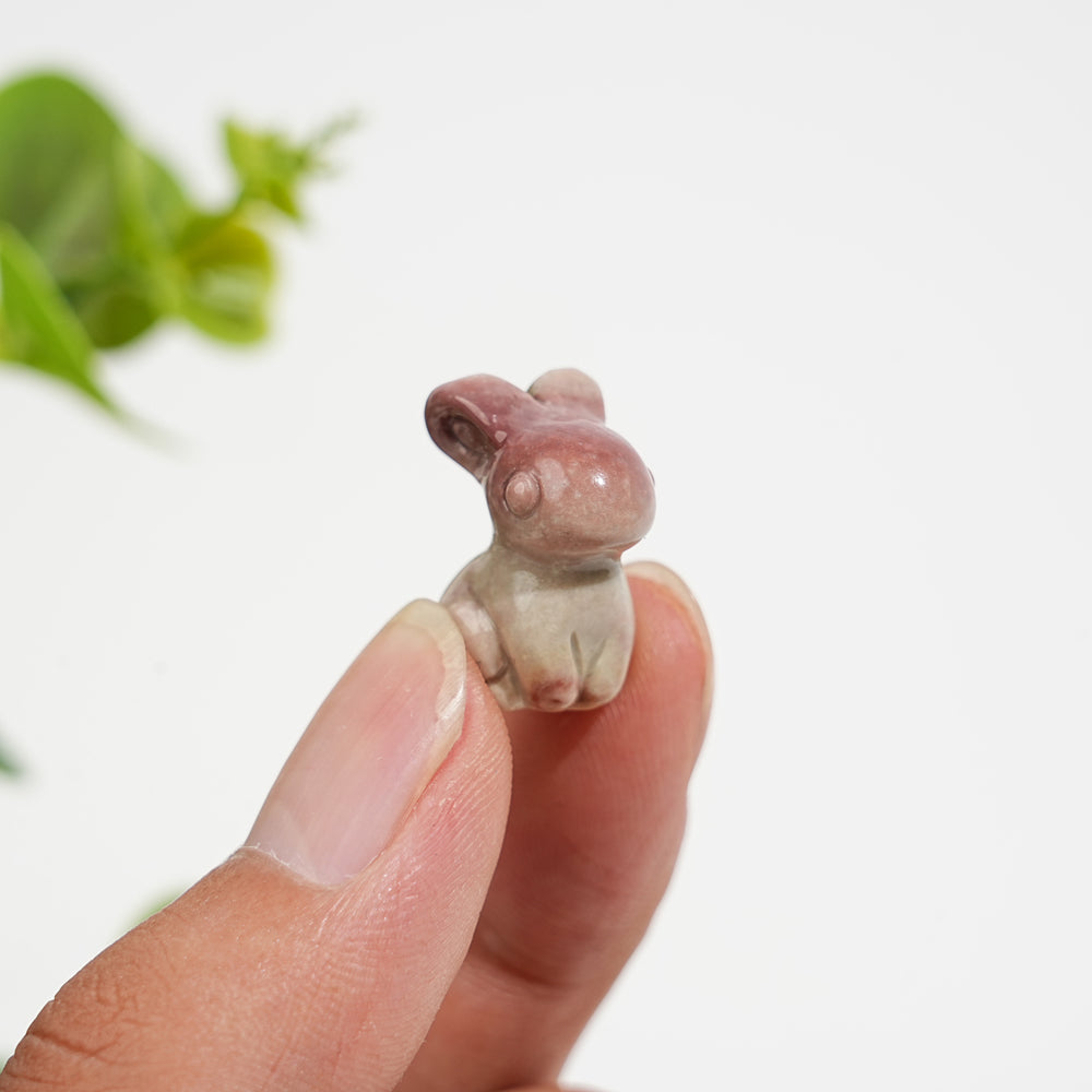 Natural Crystal Alashan Agate Rabbit