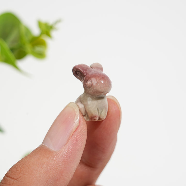 Natural Crystal Alashan Agate Rabbit