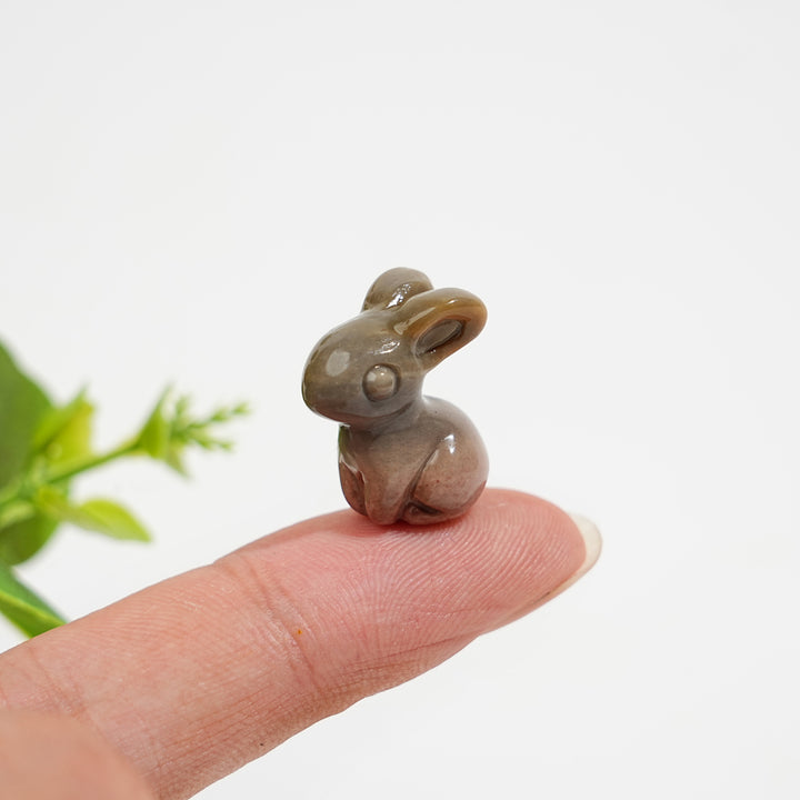 Natural Crystal Alashan Agate Rabbit