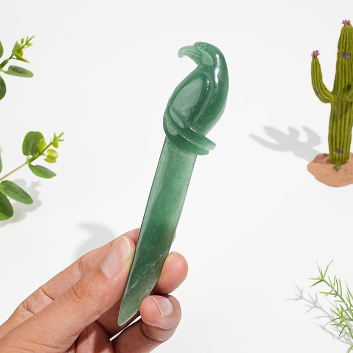 Natural Crystal Parrot Dagger Carving