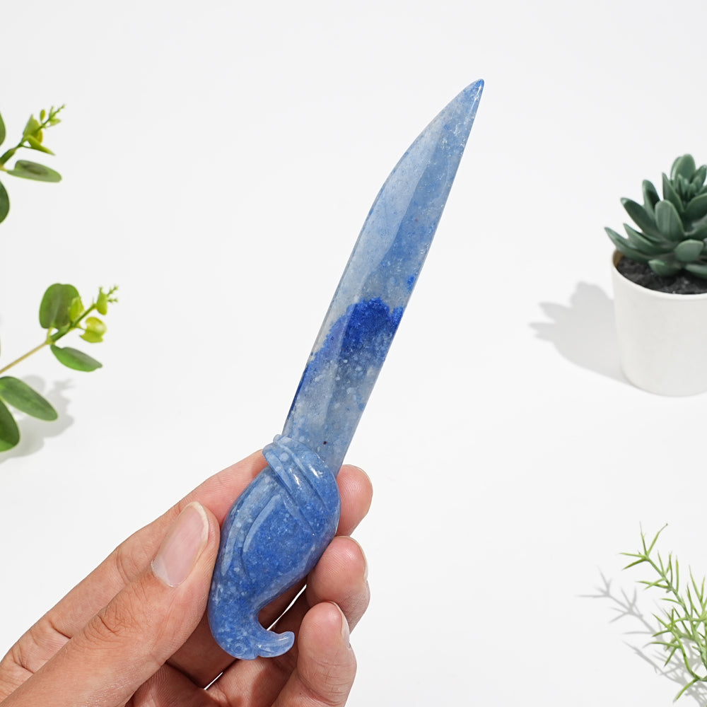 Natural Crystal Parrot Dagger Carving