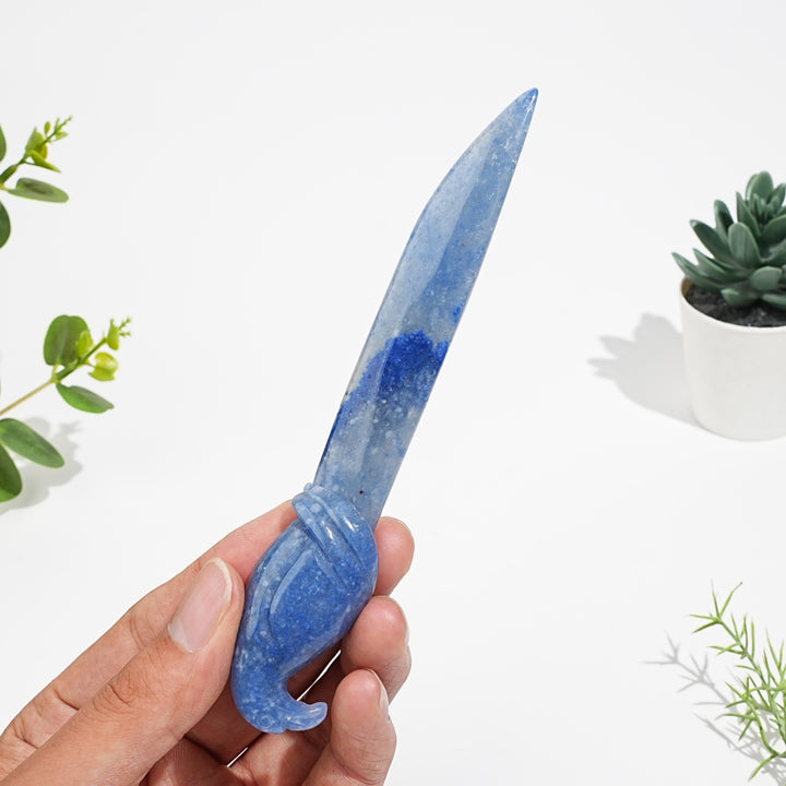 Natural Crystal Parrot Dagger Carving